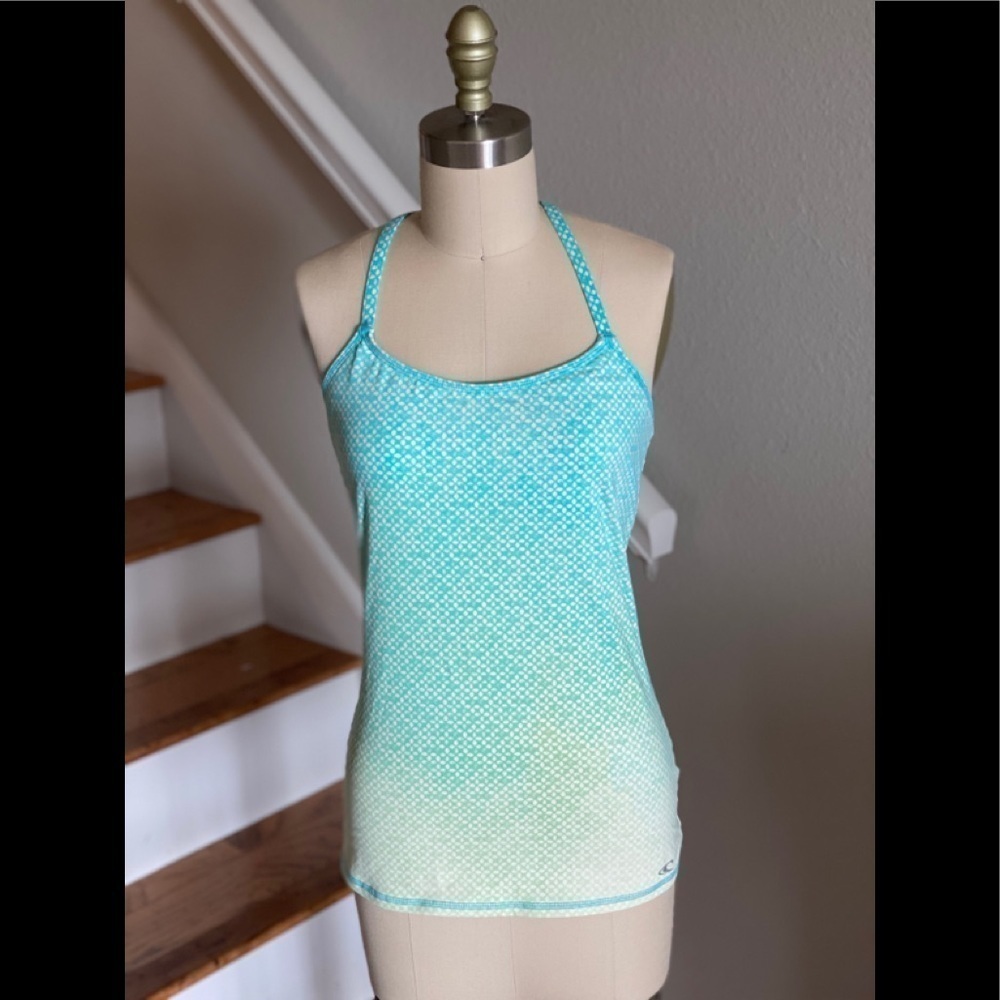 O’Neill 365 Tankini Top Ombré Turquoise Print - Picture 1 of 8